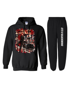 Cadillac CT5 V Blackwing Anime Girl Hoodie + Jogger Set black hoodie and sweatpants