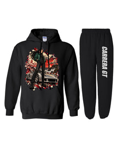 Porsche Carrera GT Anime Girl Hoodie + Jogger Set black hoodie and sweatpants