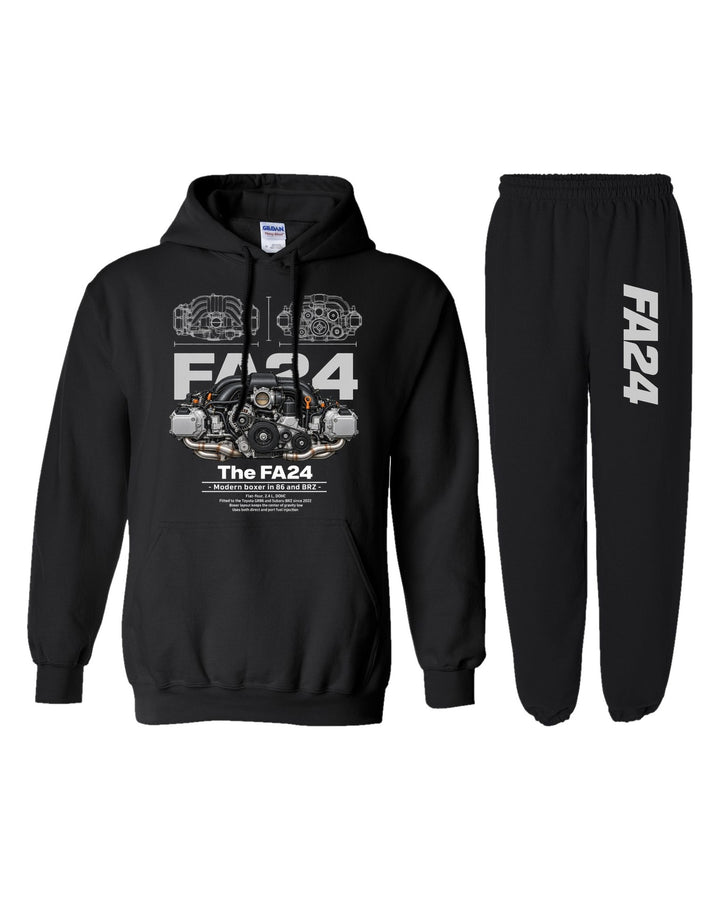 FA24 Engine Hoodie + Jogger Set black hoodie and sweatpants