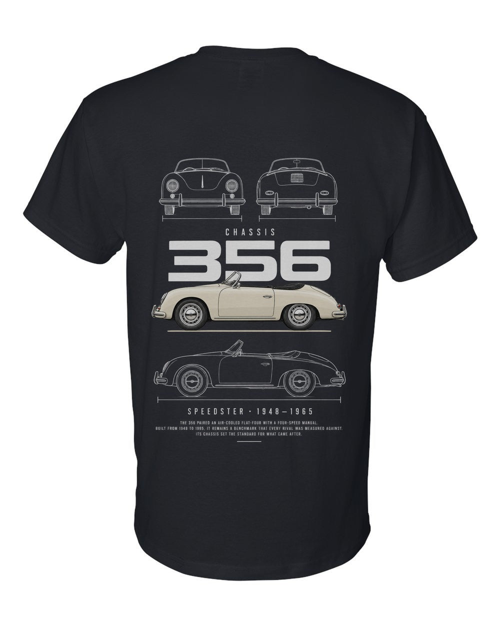 356 full-back artwork black t-shirt back view with the design