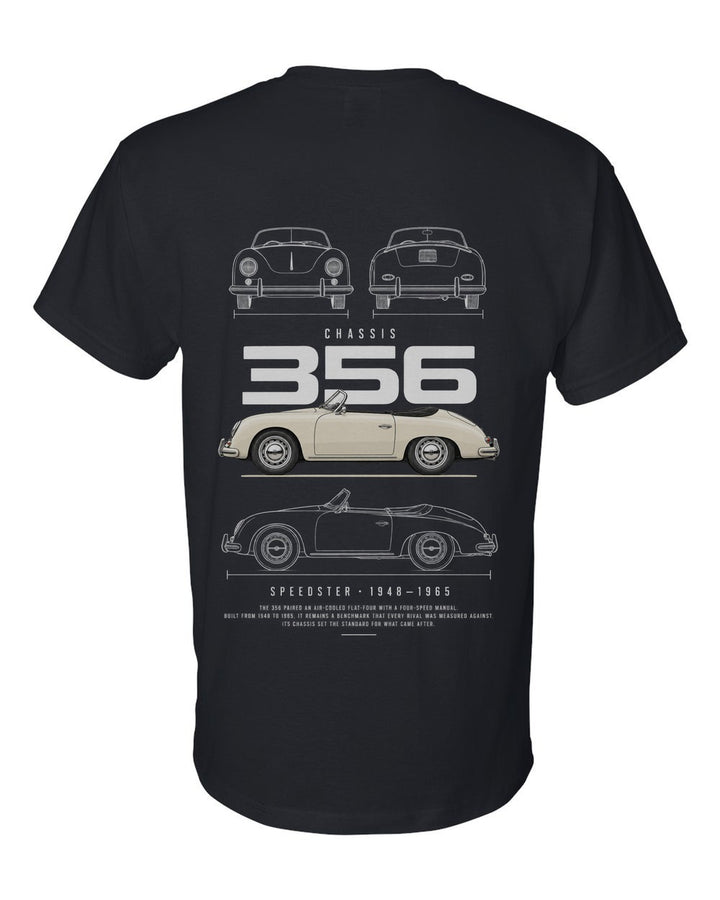 356 full-back artwork black t-shirt back view with the design