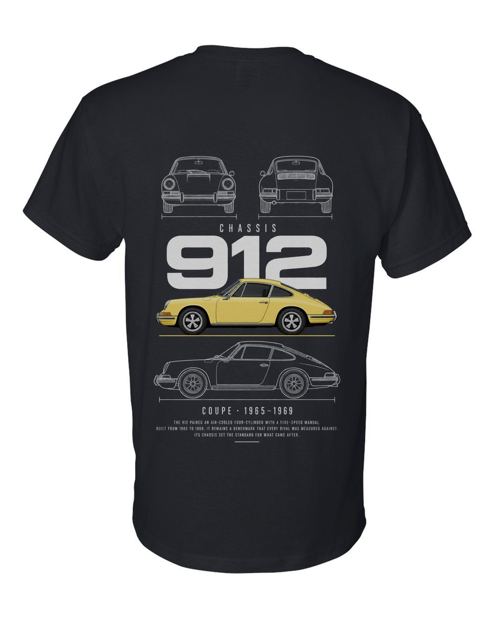 912 full-back artwork black t-shirt back view with the design