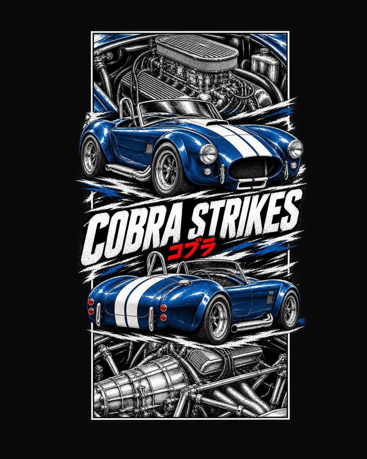Shelby Cobra 427 Torn Poster Full-Back Graphic Tee design only