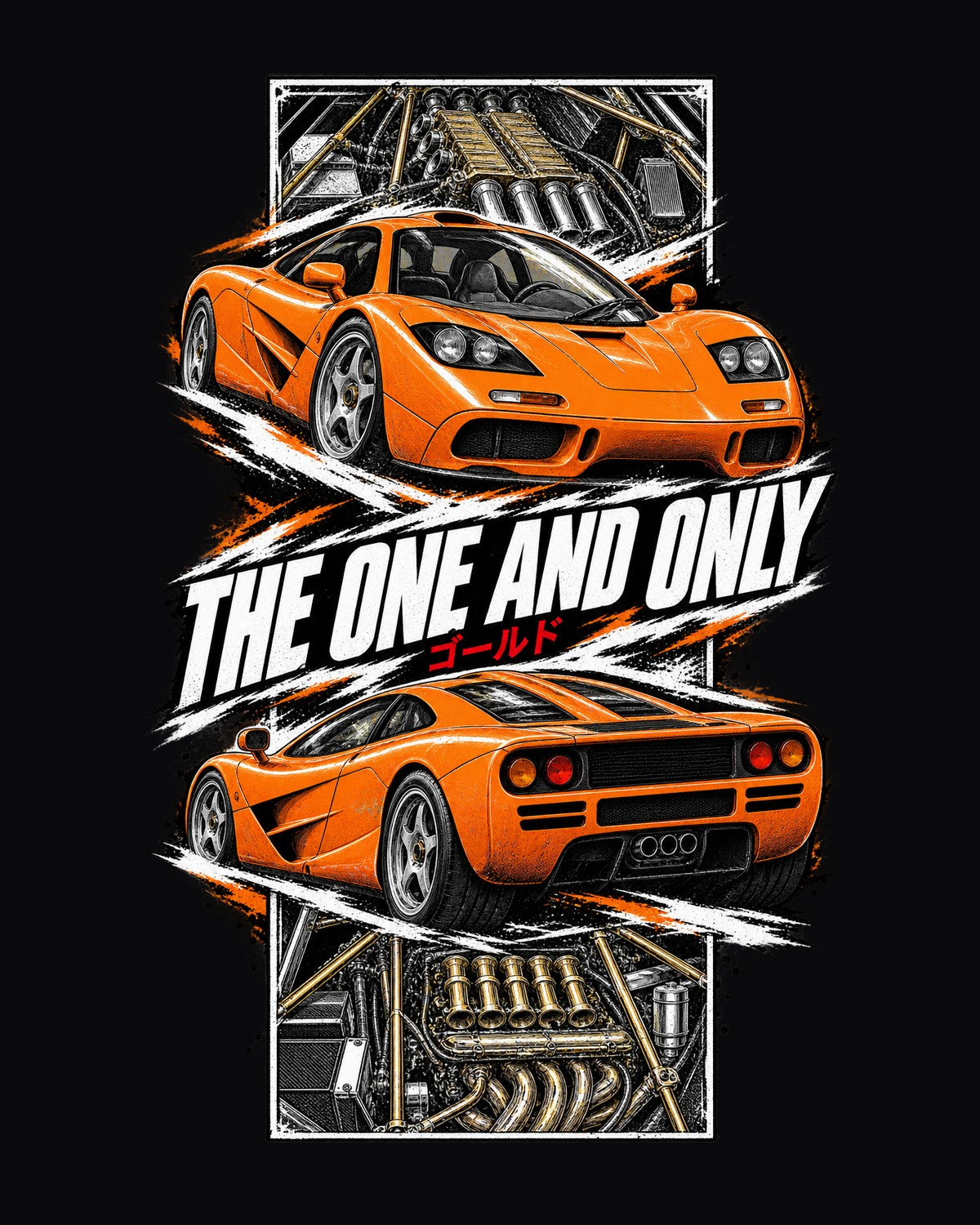 Mclaren F1 Torn Poster Full-Back Graphic Tee design only