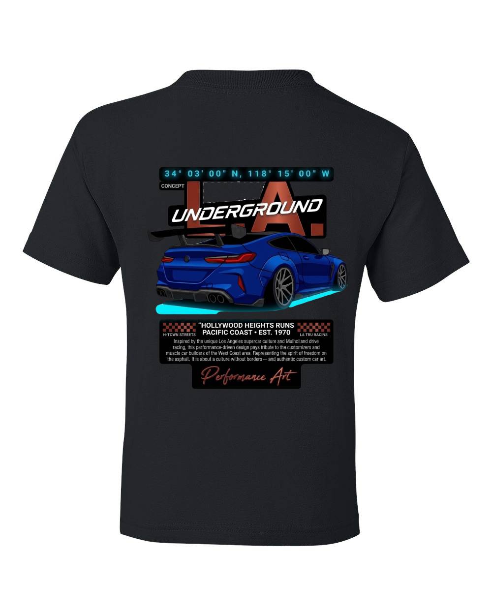 Underground LA Car Kids T-Shirt
