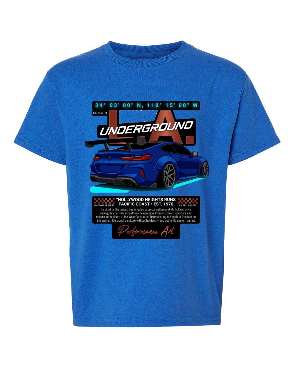 Underground LA Car Kids T-Shirt