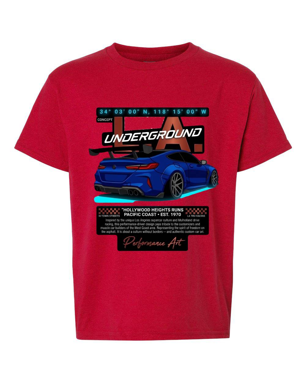 Underground LA Car Kids T-Shirt