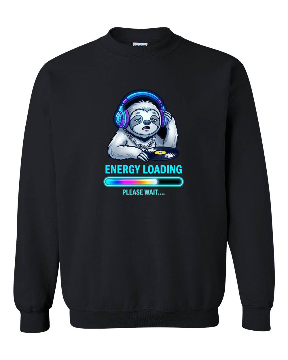 Energy Loading Sloth Crewneck Sweatshirt