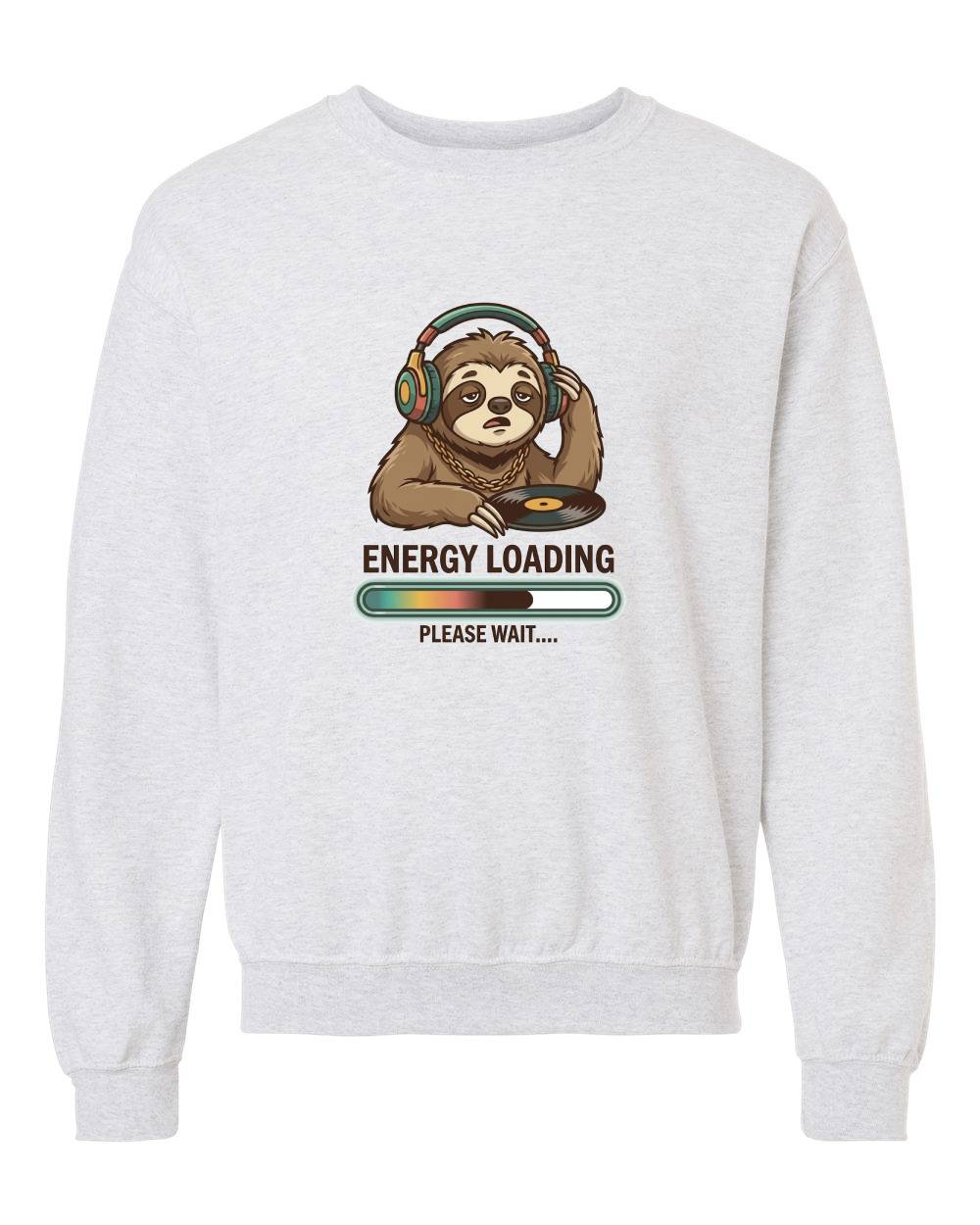 Energy Loading Sloth Crewneck Sweatshirt
