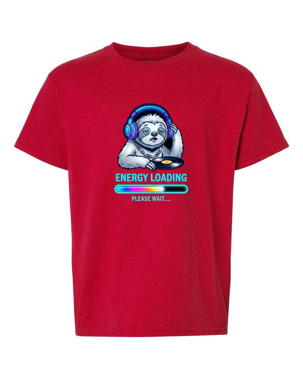 DJ Sloth Energy Loading Kids T-Shirt