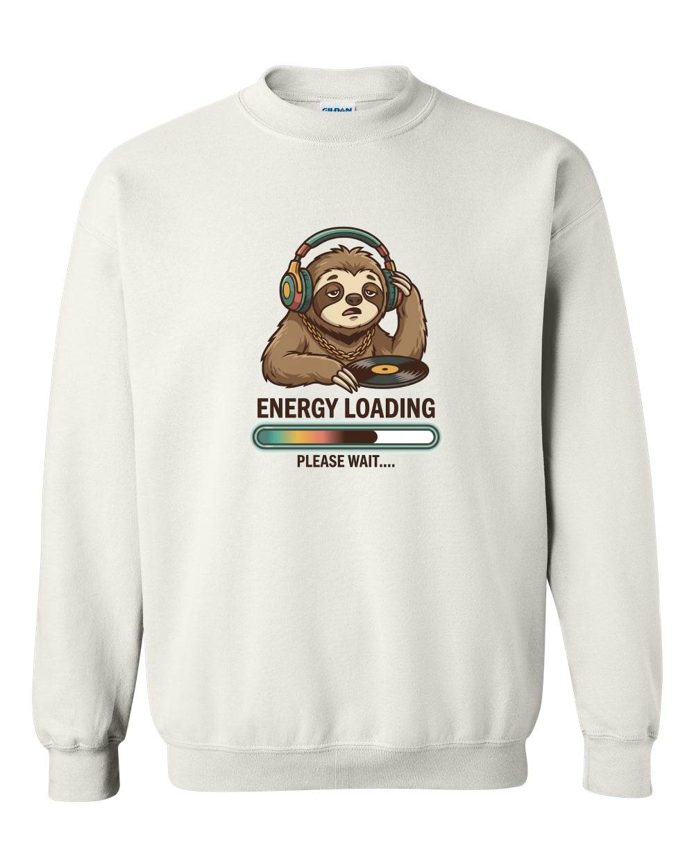 Energy Loading Sloth Crewneck Sweatshirt