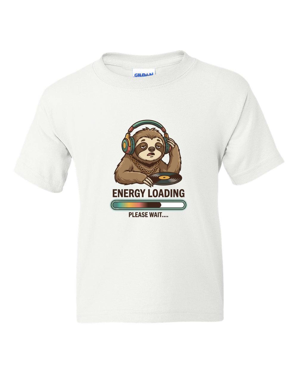 DJ Sloth Energy Loading Kids T-Shirt