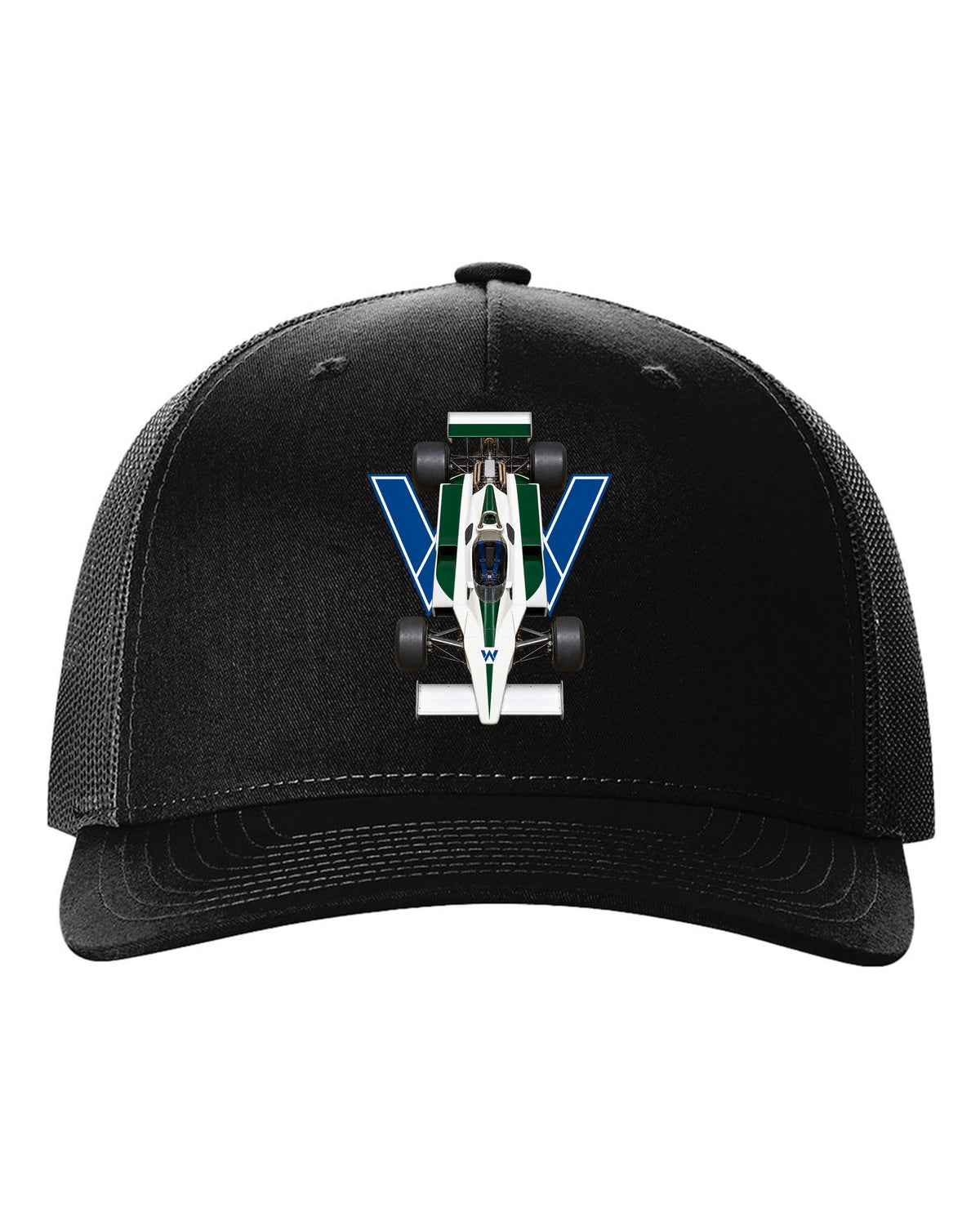 Williams FW07 1979 Formula 1 overhead poster artwork black hat front view with the design