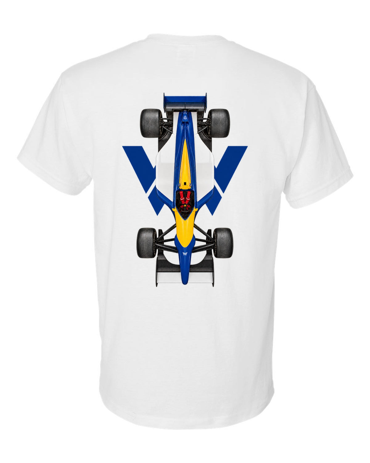 Williams FW14B 1992 Formula 1 overhead poster artwork white t-shirt back view with the design