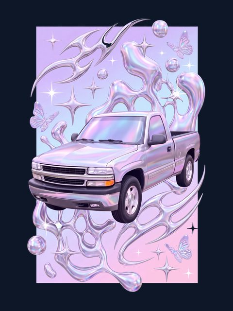 Y2K Chrome artwork example