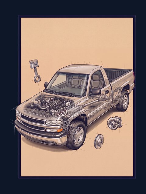 Engine Cutaway artwork example