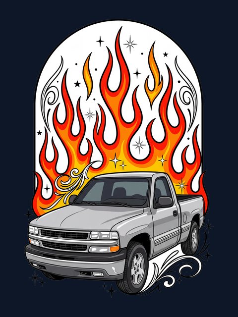 Hot Rod Flames artwork example