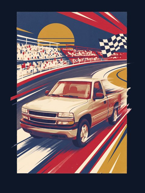 Vintage Race Poster artwork example