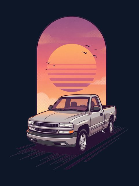 Retro Sunset artwork example